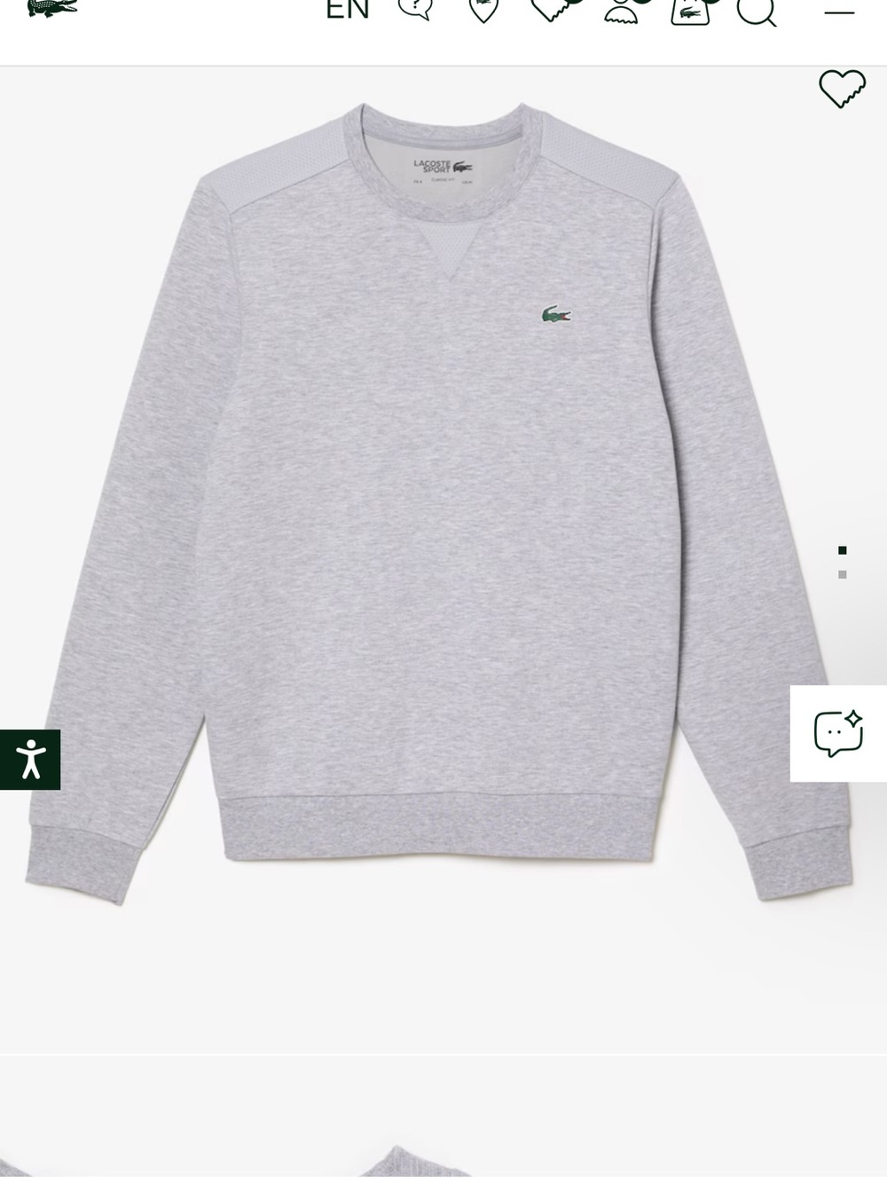 Lacoste sport Mesh Panel Sweatshirt large